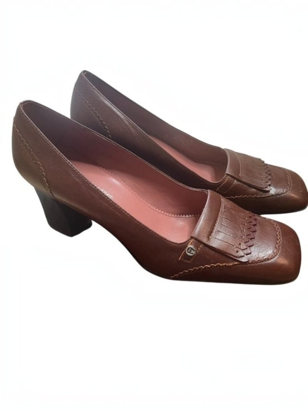 Vintage ETIENNE AIGNER Eysabel Brown Leather Pumps - Size 7M